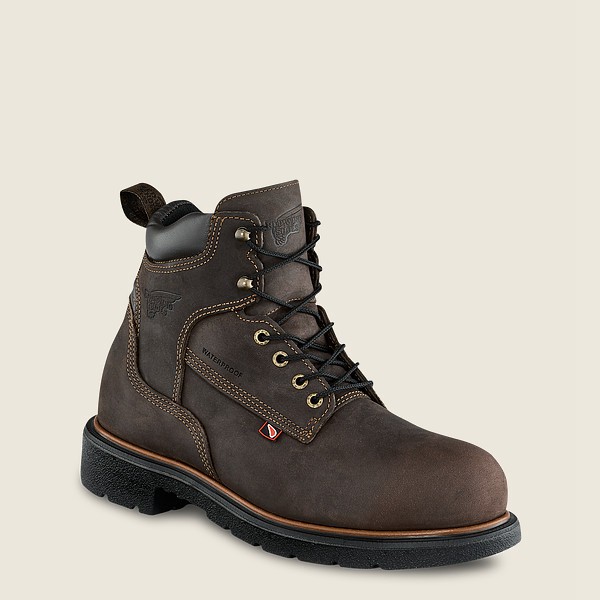 Red Wing Safety Boots Dynaforce® - 6-Inch Insulated Waterproof Toe - Mørke Brune - Herre 2713-YPAEN